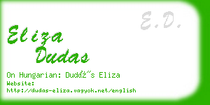 eliza dudas business card